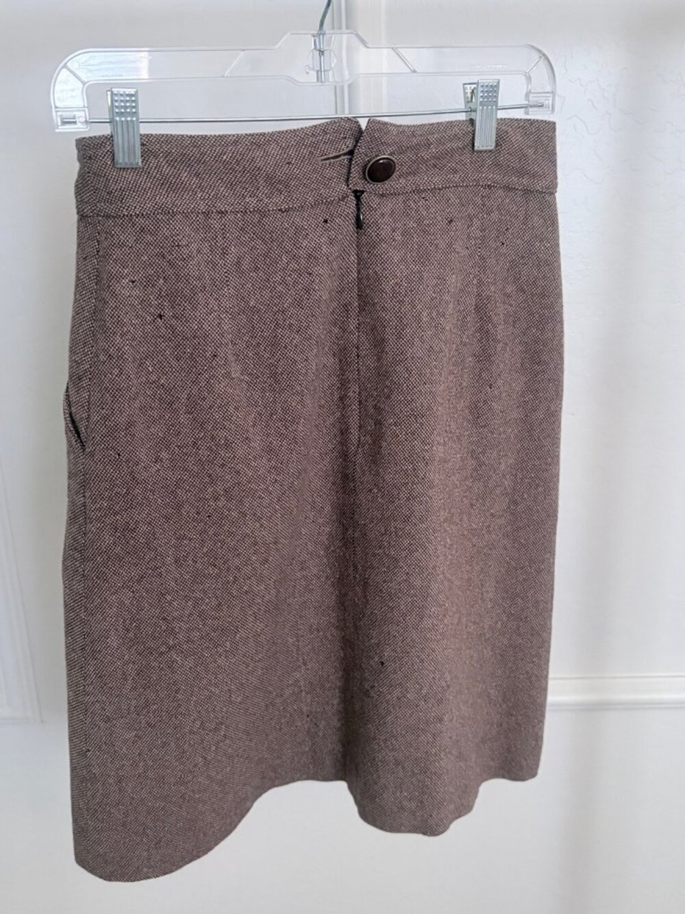 Banana Republic Brown Tweed Pencil Skirt - 100% Wool - Size M